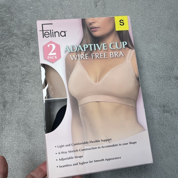 Felina Other - Felina Women's S Wire Free Bra Beige Nylon H0983